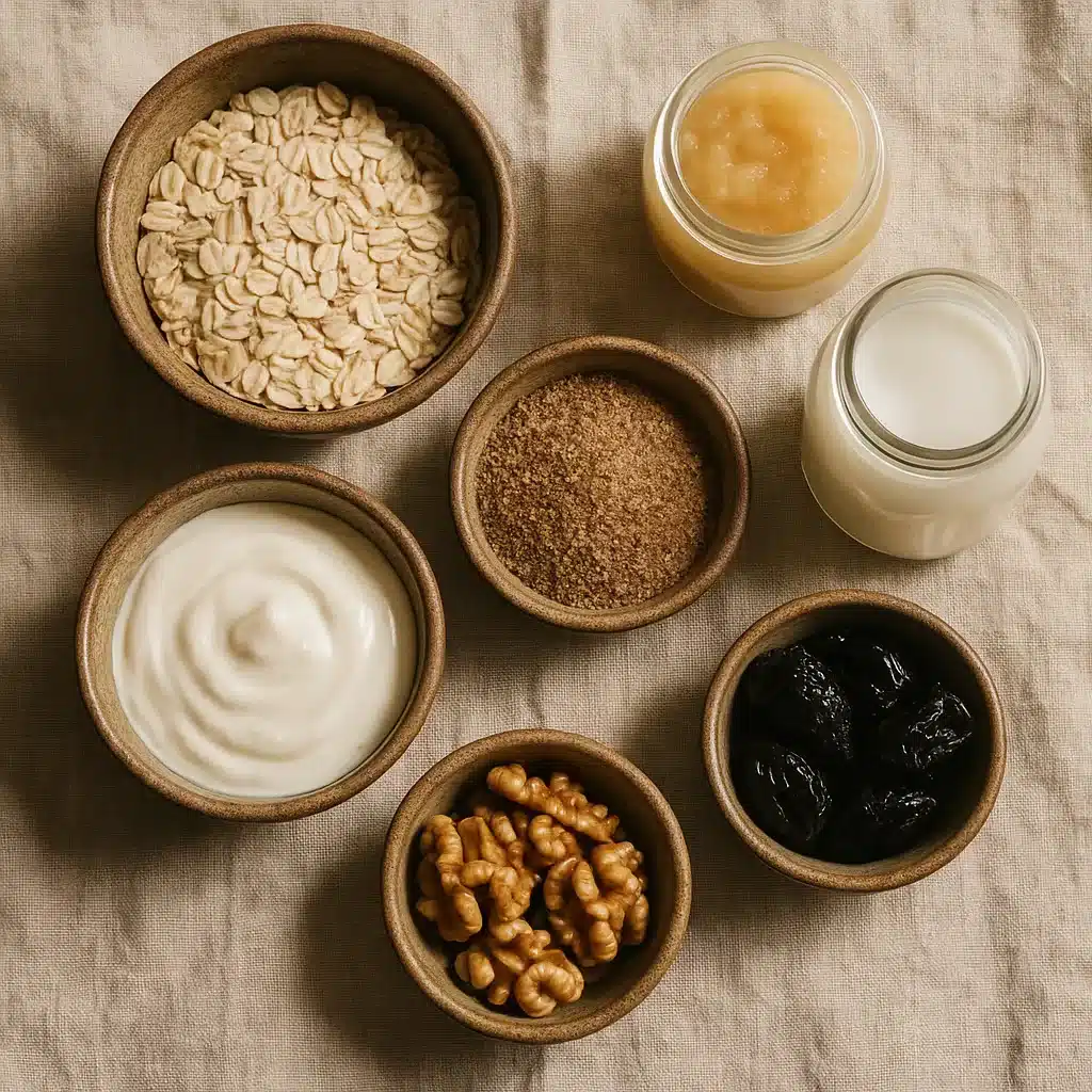 Gut-friendly overnight oats ingredients