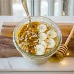 Fresh ingredients for ginger turmeric overnight oats