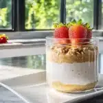 High-Protein Strawberry & Peanut Butter Overnight Oats