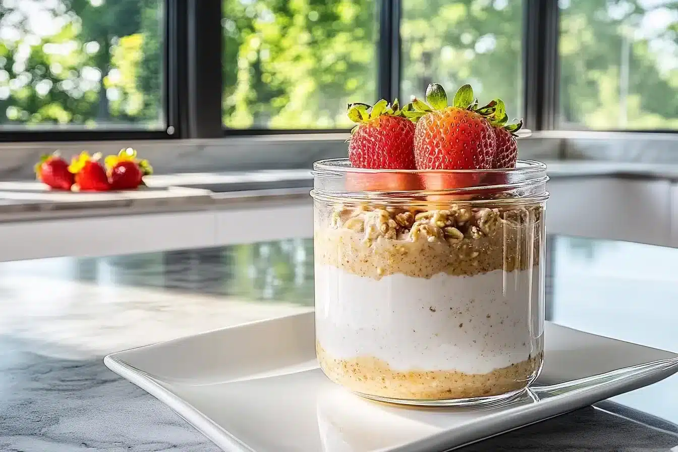 High-Protein Strawberry & Peanut Butter Overnight Oats: A Delicious Power Breakfast