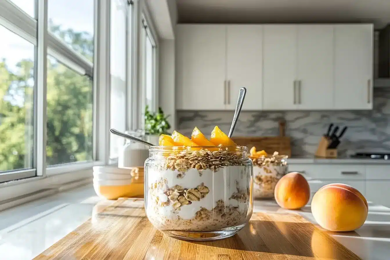 Peach Cobbler Overnight Oats – Easy, Creamy & Full of Comfort
