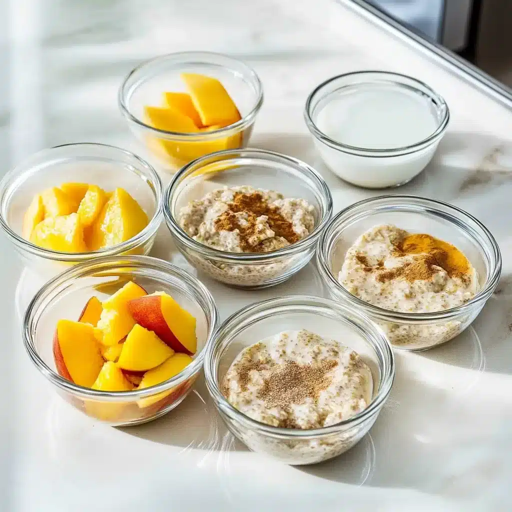 ingredients for peach pie overnight oats