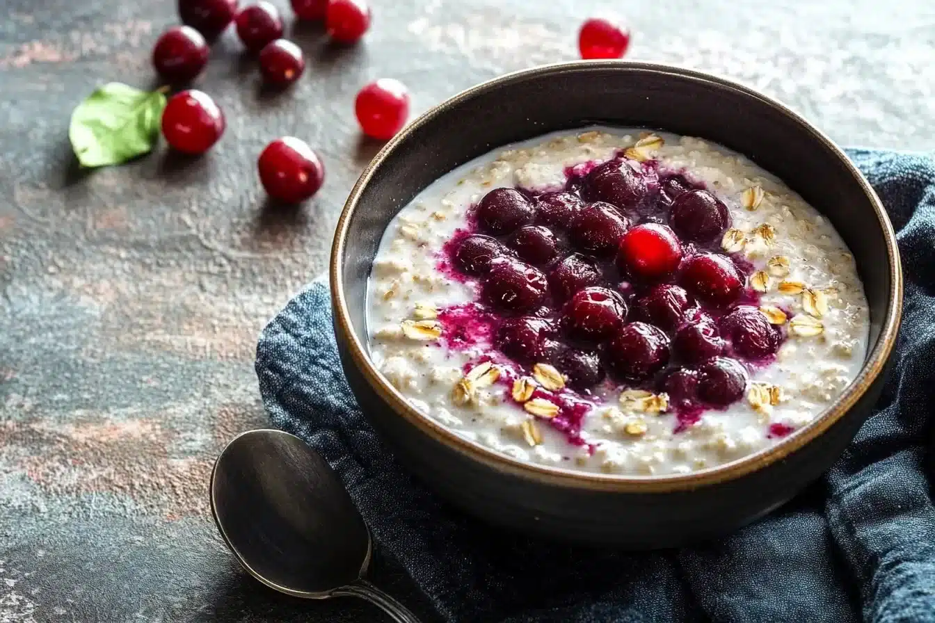 Sour Cherry Dark Chocolate Oats (The “Black Forest” Bowl)