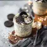 cookies and cream overnight oats breakfast jar