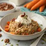 Classic Overnight Oats in a rustic kitchen setting