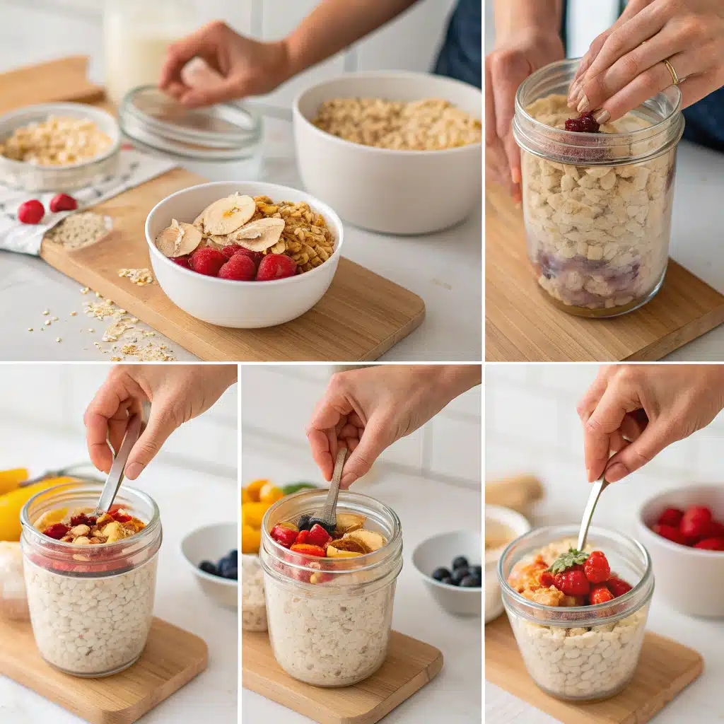 Mocha overnight oats for weight loss in progress