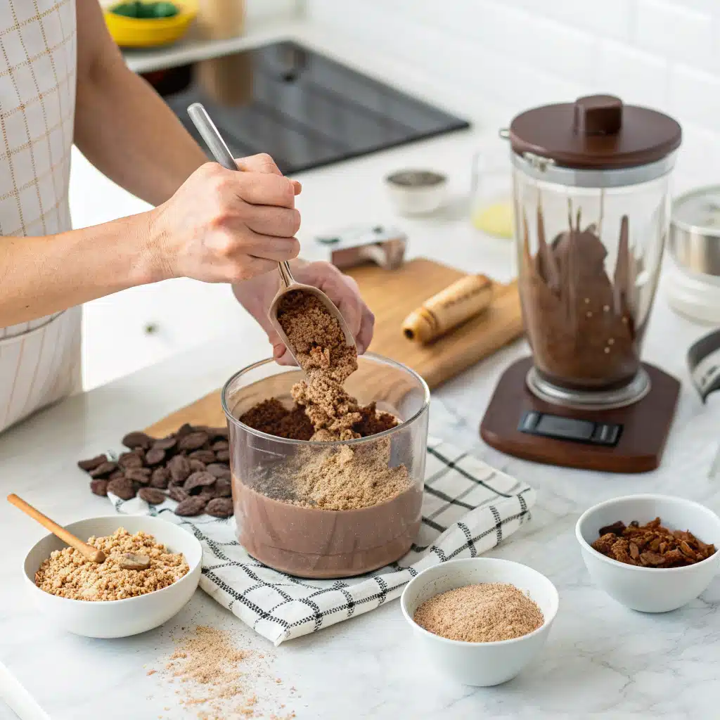 Layering tiramisu overnight oats step by step