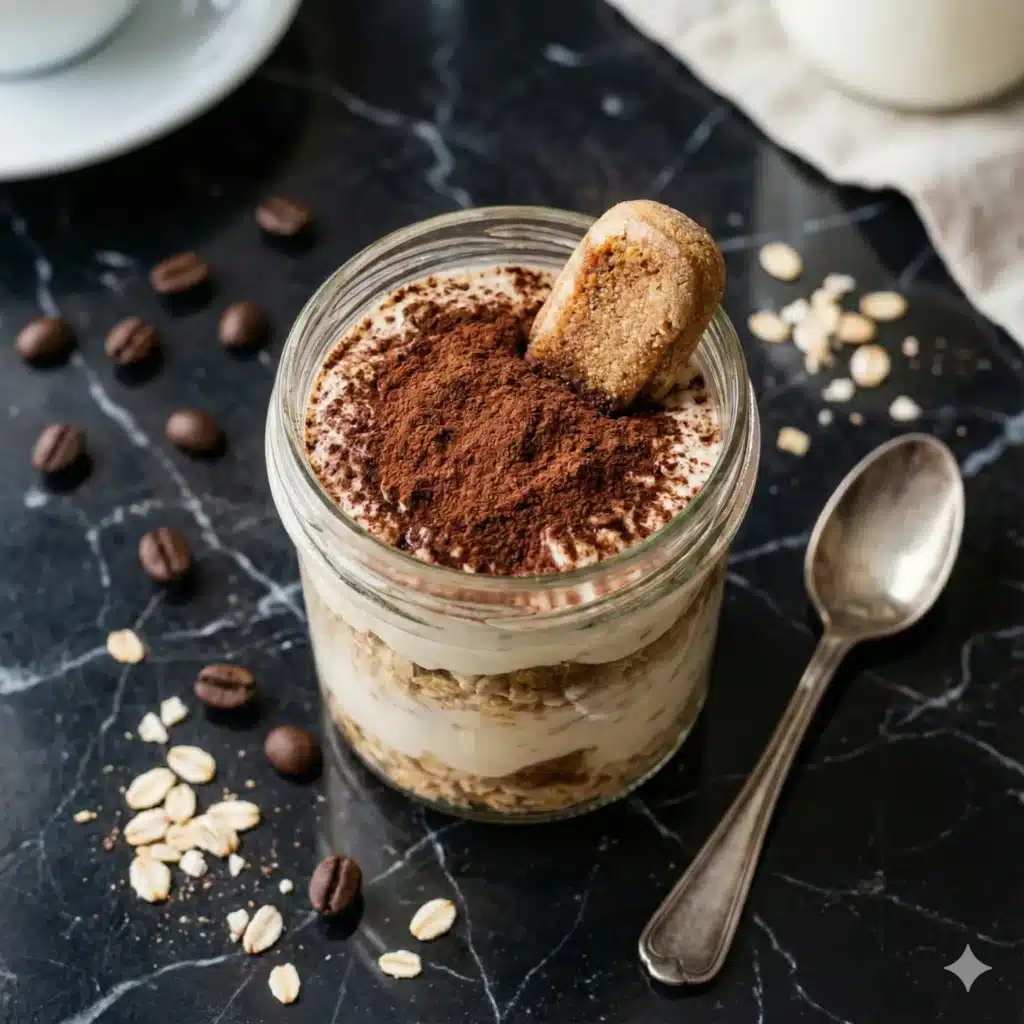 How to Make Tiramisu Overnight Oats with Protein