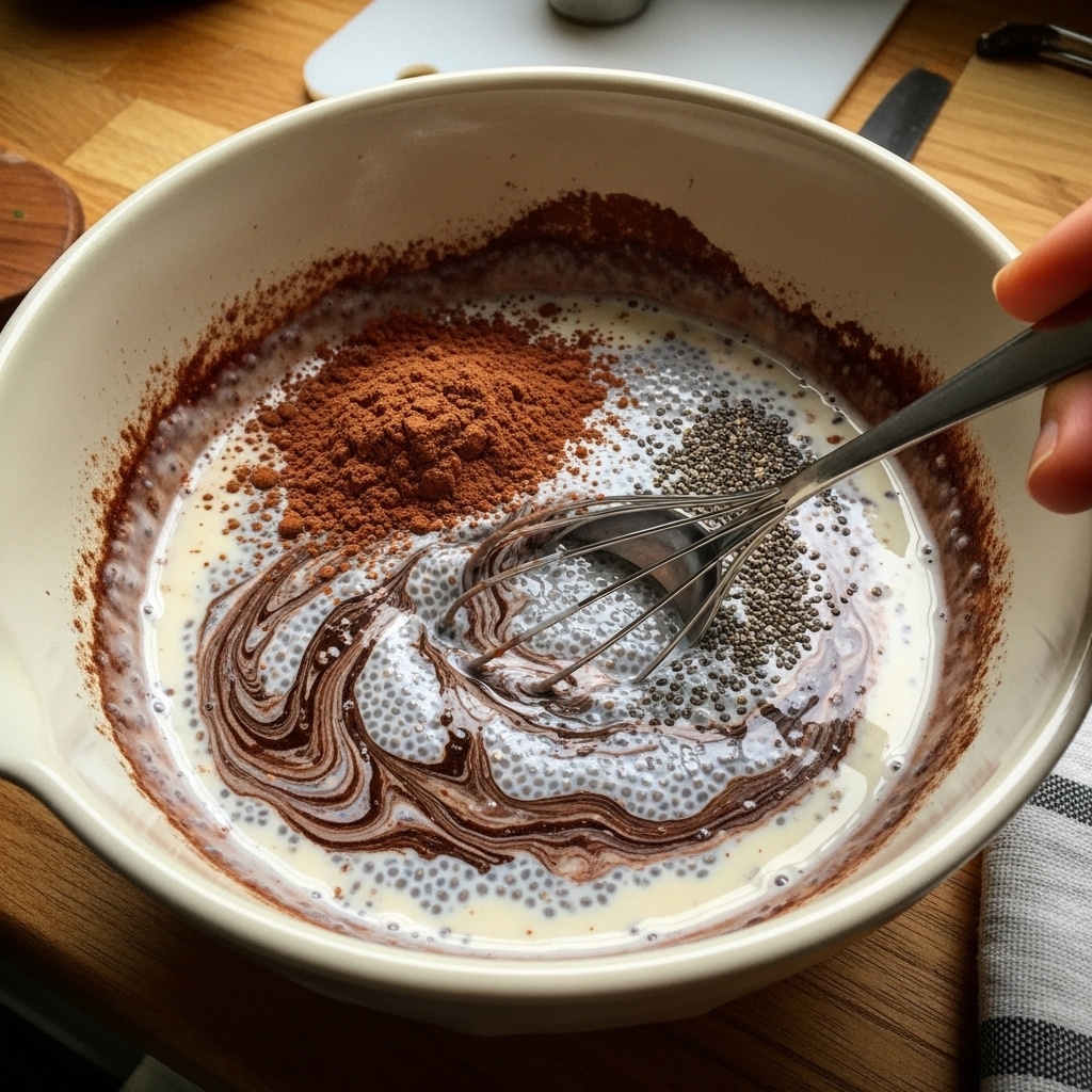 Mixing cocoa and seeds for Dubai keto oats