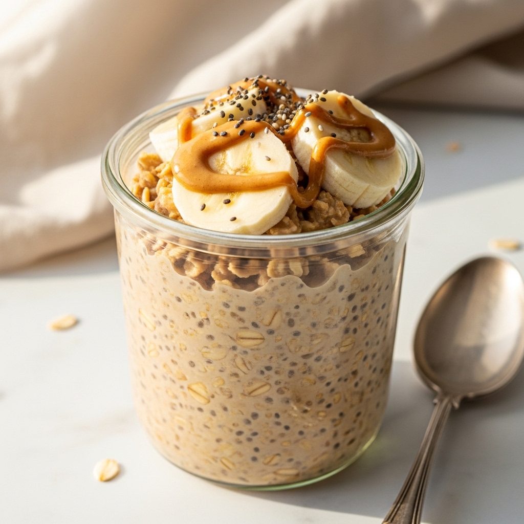 Peanut Butter Banana Overnight Oats