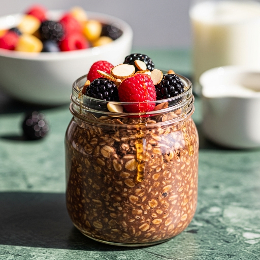 overnight chocolate protein oats