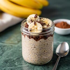 Banana Chocolate Overnight Oats for a Quick Healthy Breakfast