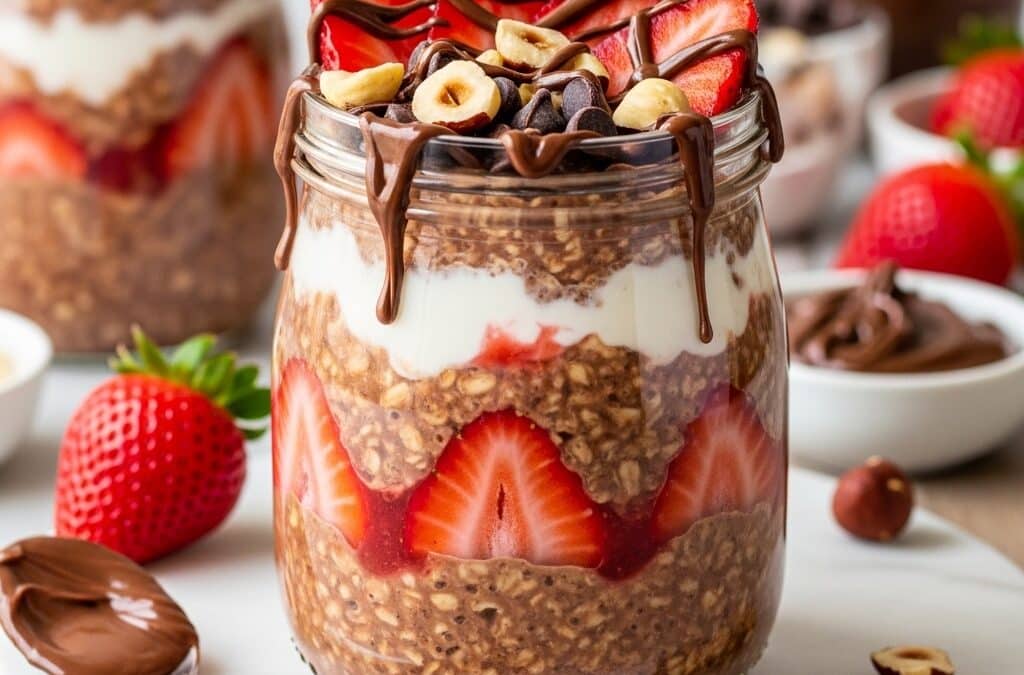 Nutella Strawberry Overnight Oats: Sweet Mornings Made Easy