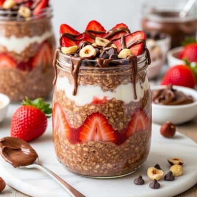 Nutella Strawberry Overnight Oats: Sweet Mornings Made Easy