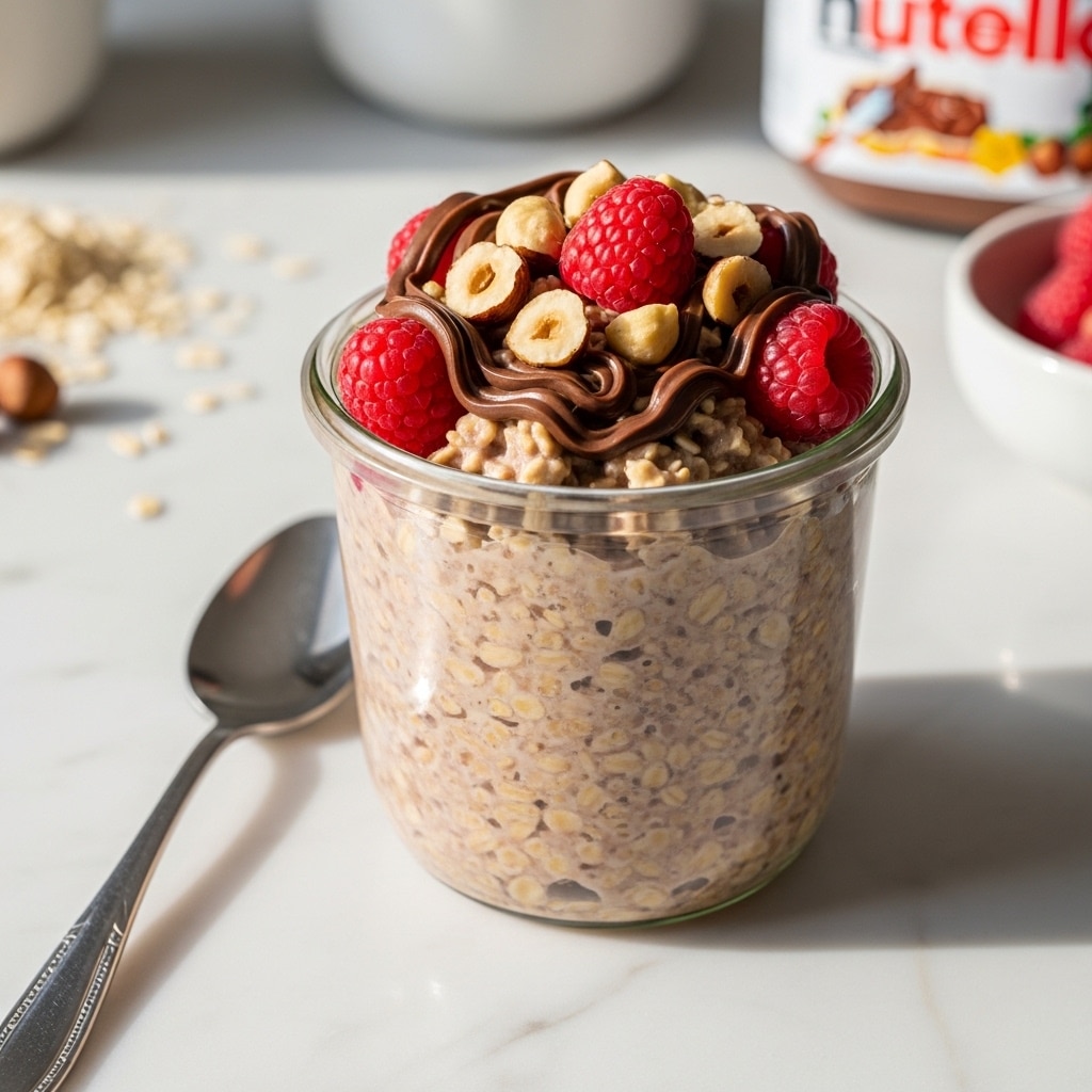 Nutella Overnight Oats in a Jar (Chocolate Dream!)
