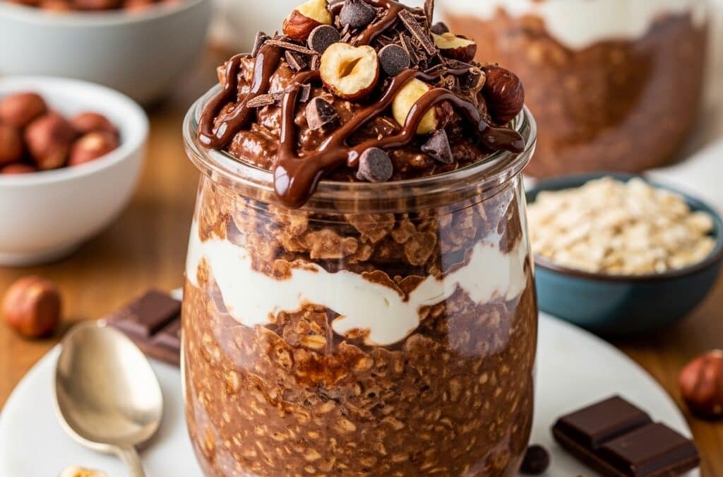 Chocolate Hazelnut Overnight Oats Recipe