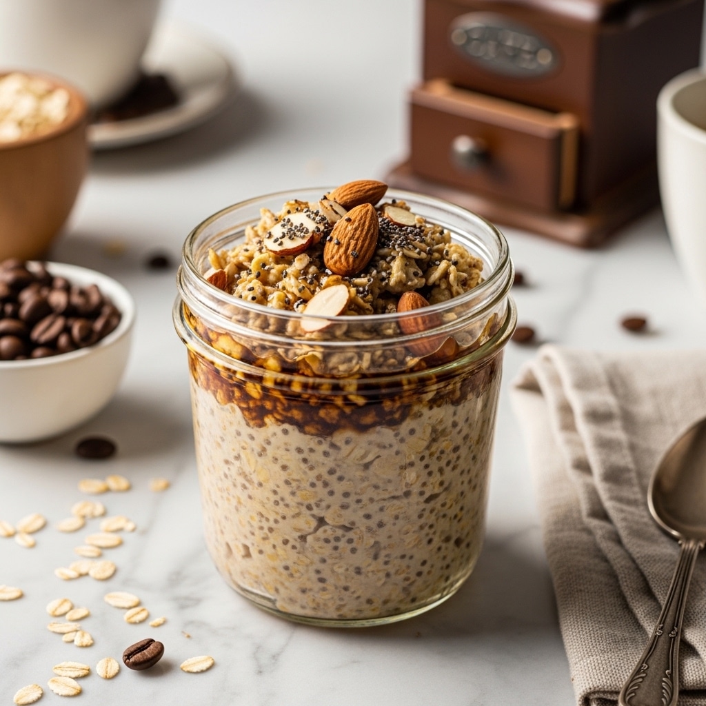 Cold Brew Coffee Overnight Oats (Your Latte in a Jar!)