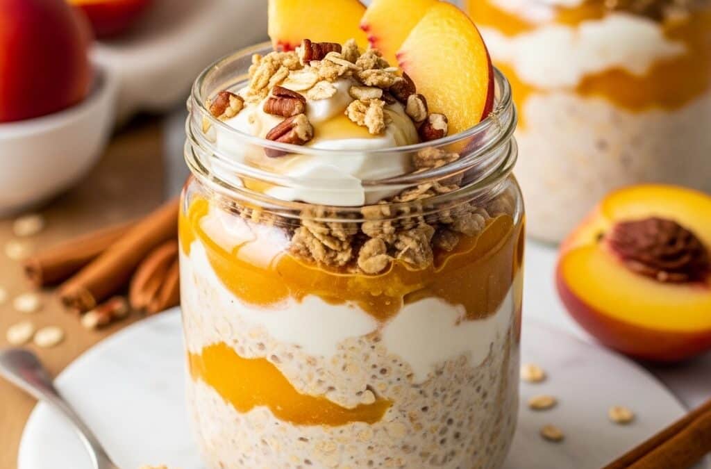 Peach Cobbler Overnight Oats Recipe You’ll Love