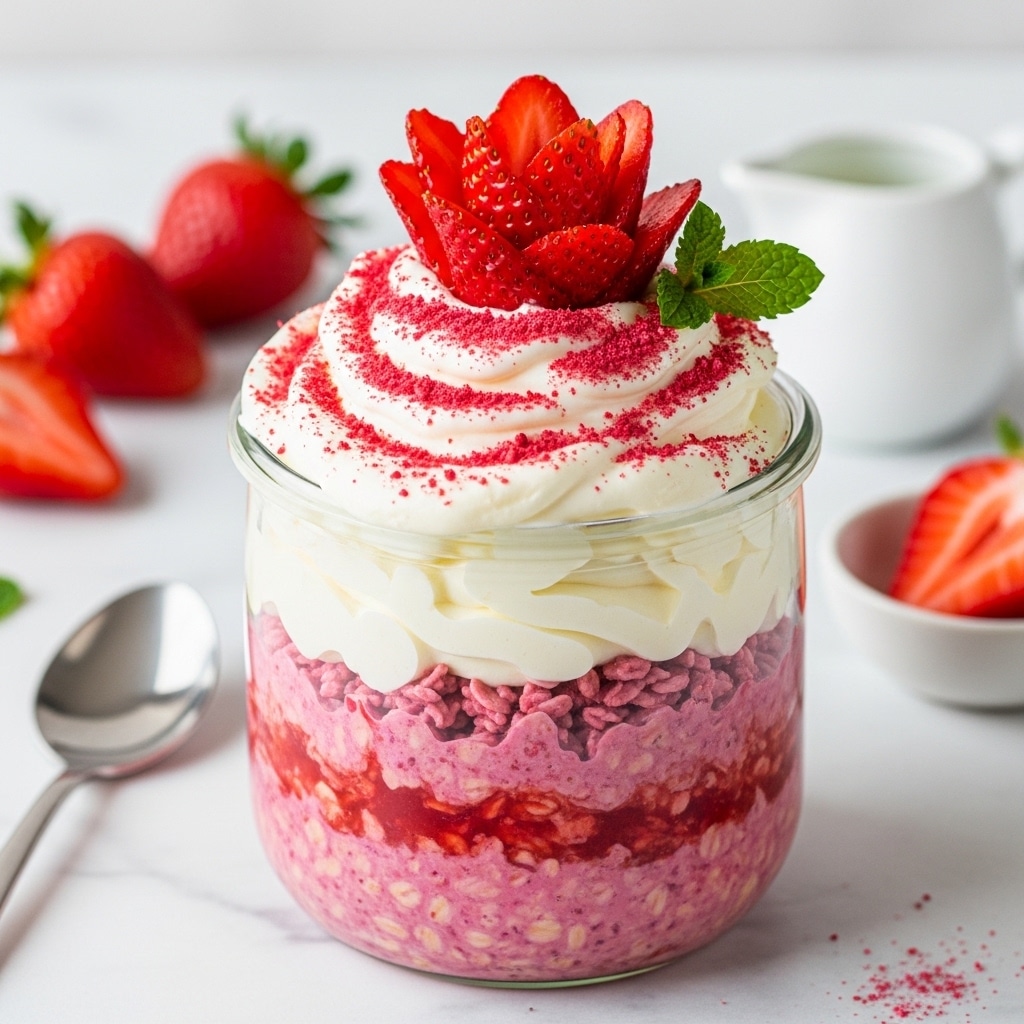 Strawberries and Cream Overnight Oats