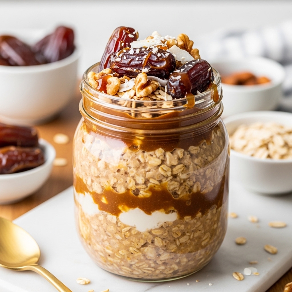 Medjool Date Caramel Overnight Oats Recipe