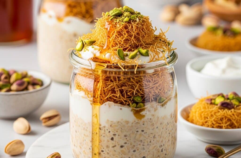 Dubai Knafeh Overnight Oats Recipe