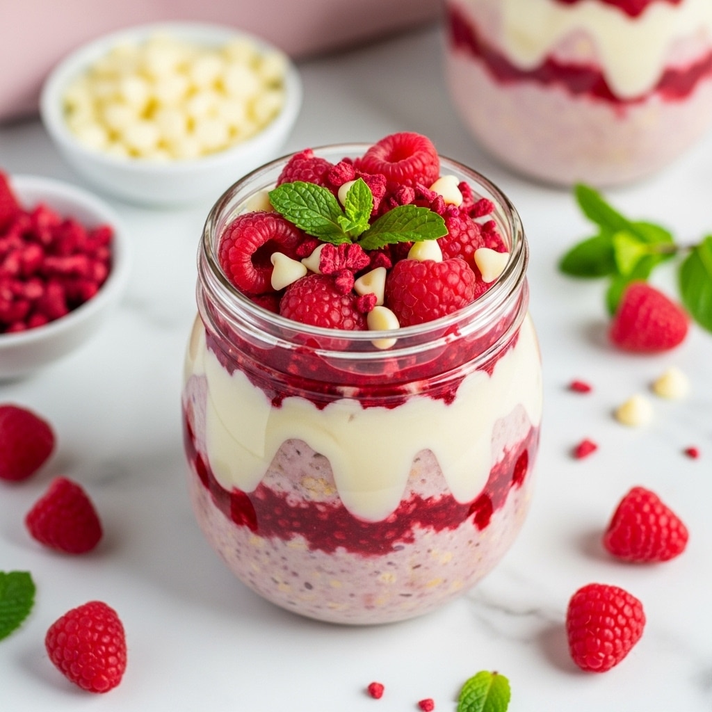 Raspberry White Chocolate Overnight Oats Recipe