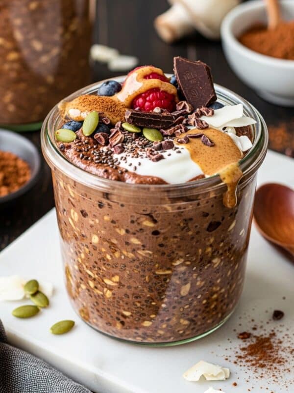 Lion Mane Mushroom Chocolate Overnight Oats