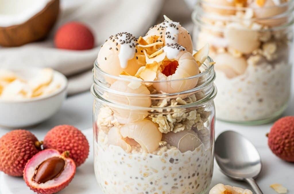 Lychee Coconut Milk Overnight Oats Recipe