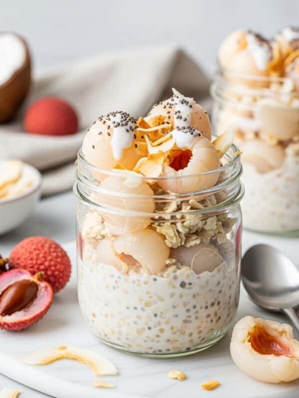 Lychee Coconut Milk Overnight Oats Recipe