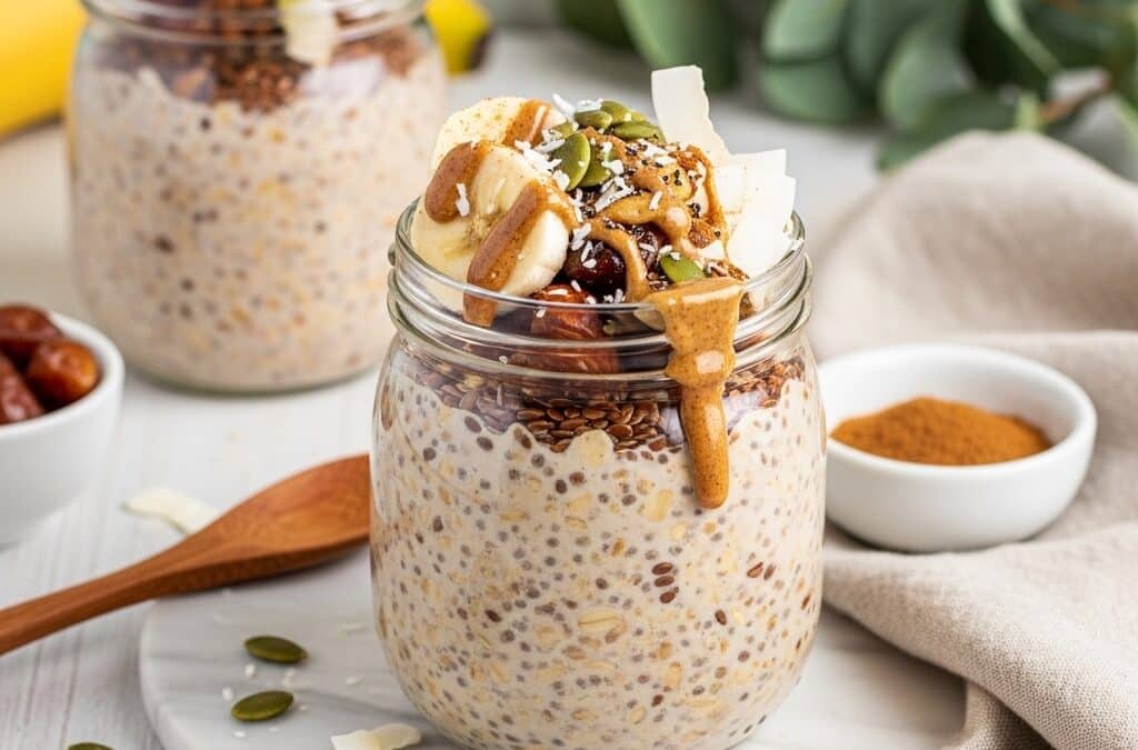 Cortisol Balancing Overnight Oats for a Calmer Morning