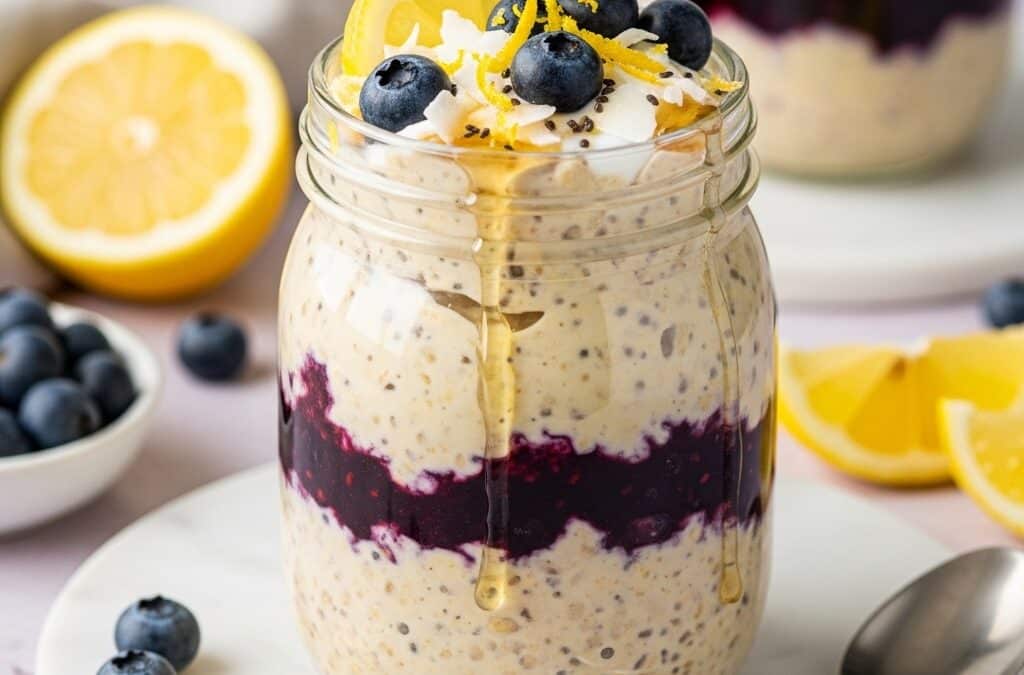 Lemon Blueberry Zest Overnight Oats Recipe