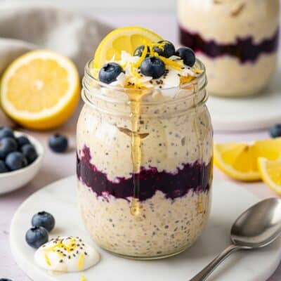 Lemon Blueberry Zest Overnight Oats Recipe