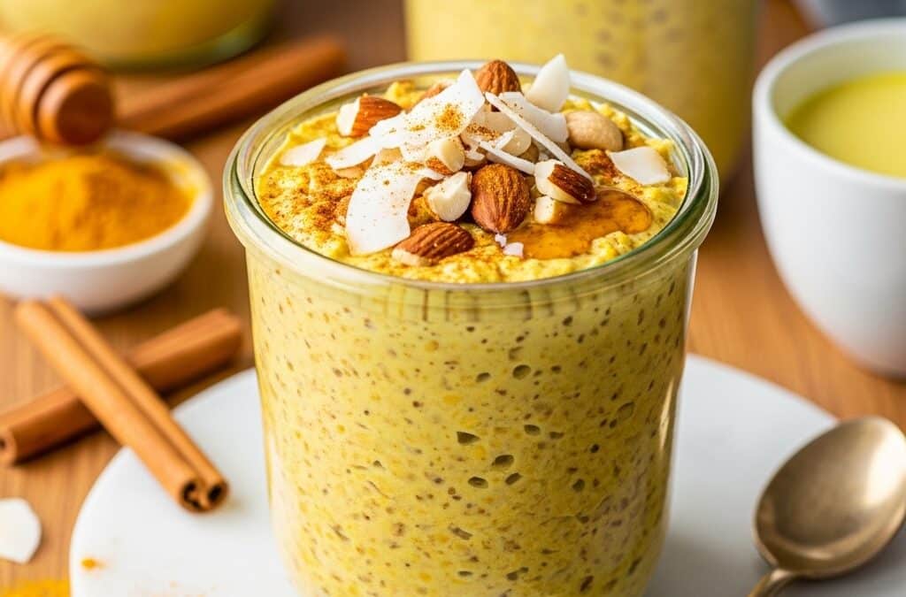 Turmeric Golden Milk Overnight Oats Recipe