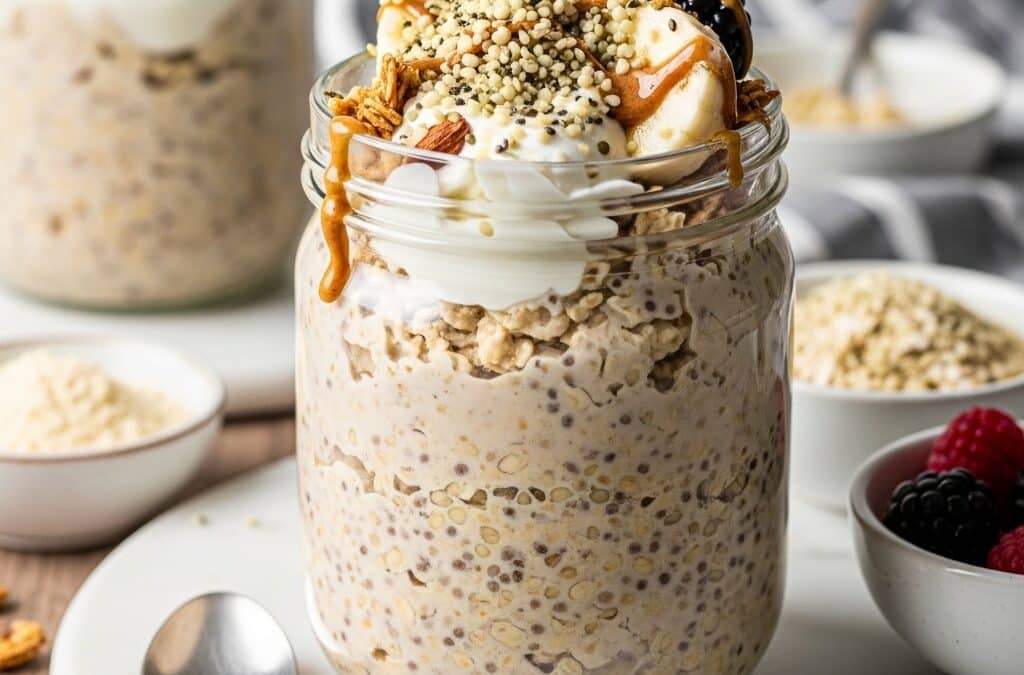 Hemp Seed High Protein Overnight Oats Recipe