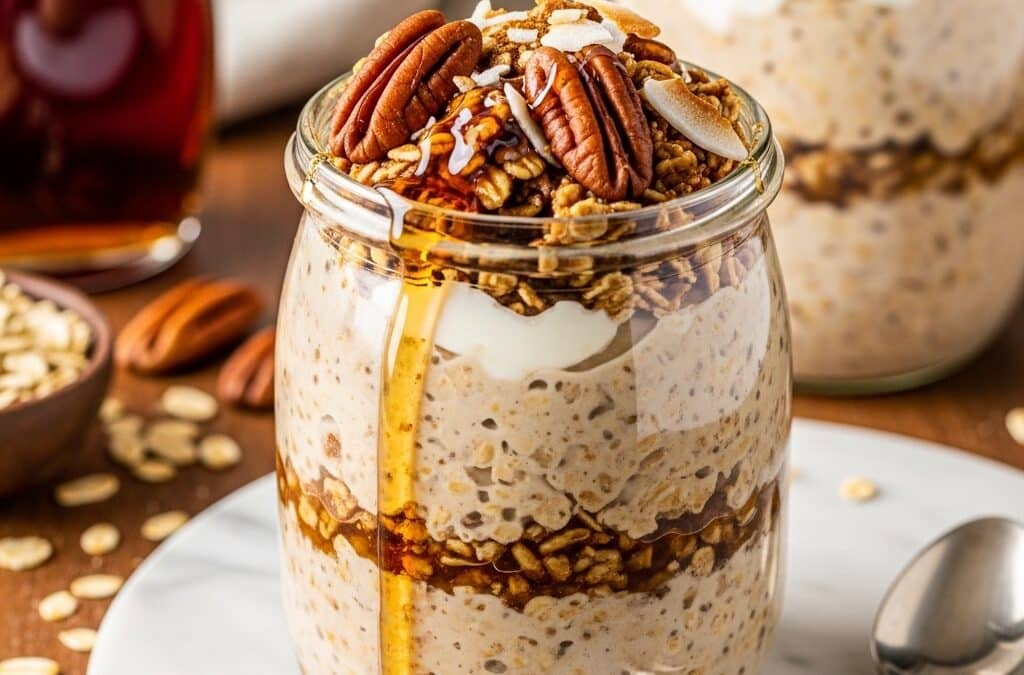 Maple Pecan Toasted Overnight Oats Recipe