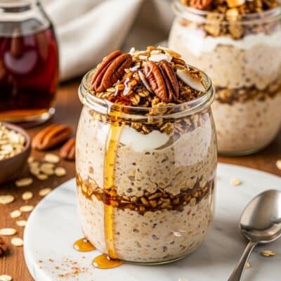 Maple Pecan Toasted Overnight Oats Recipe