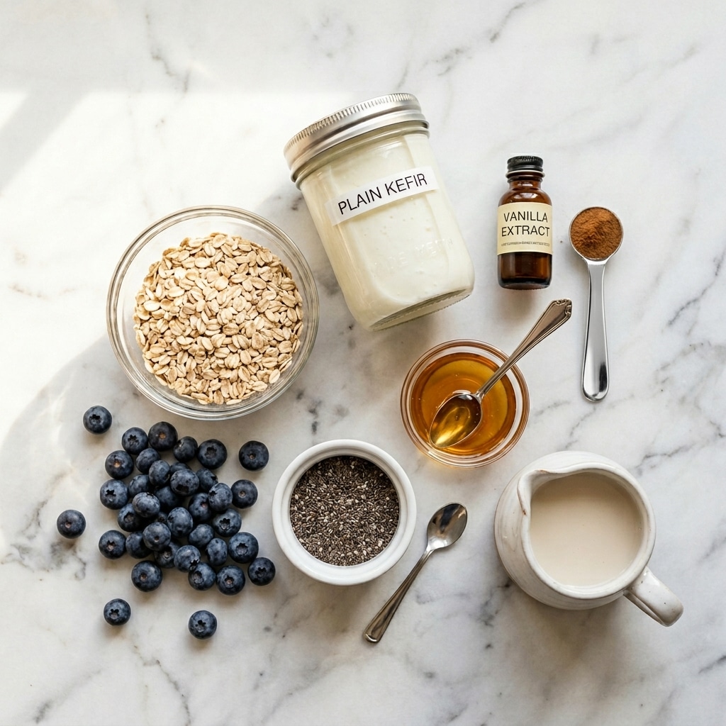 Blueberry Kefir Overnight Oats