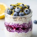 High Protein Lemon Blueberry Overnight Oats