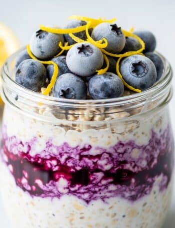 High Protein Lemon Blueberry Overnight Oats