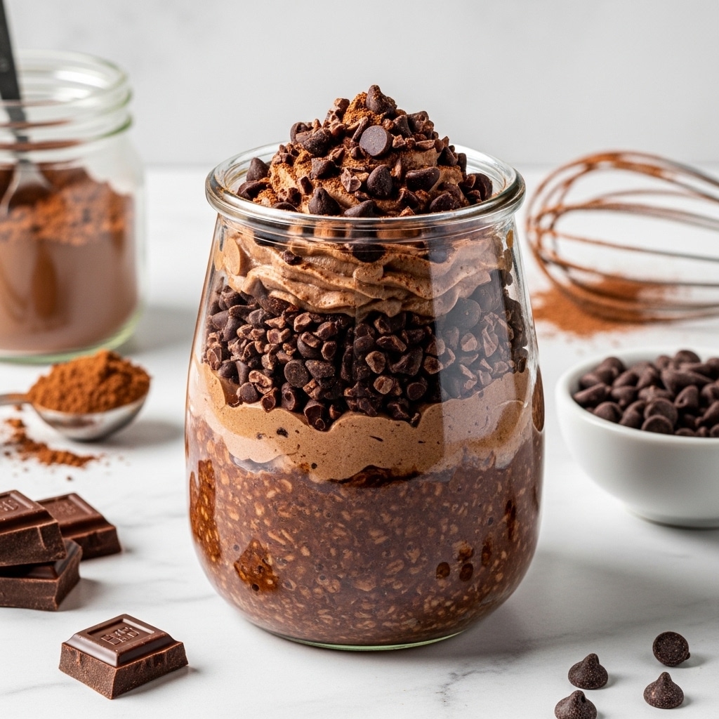 Brownie Batter Overnight Oats Recipe (5 Min Prep)