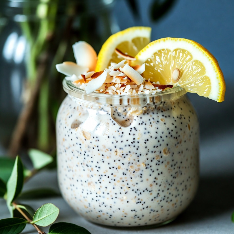 Vegan Lemon Poppy Seed Overnight Oats