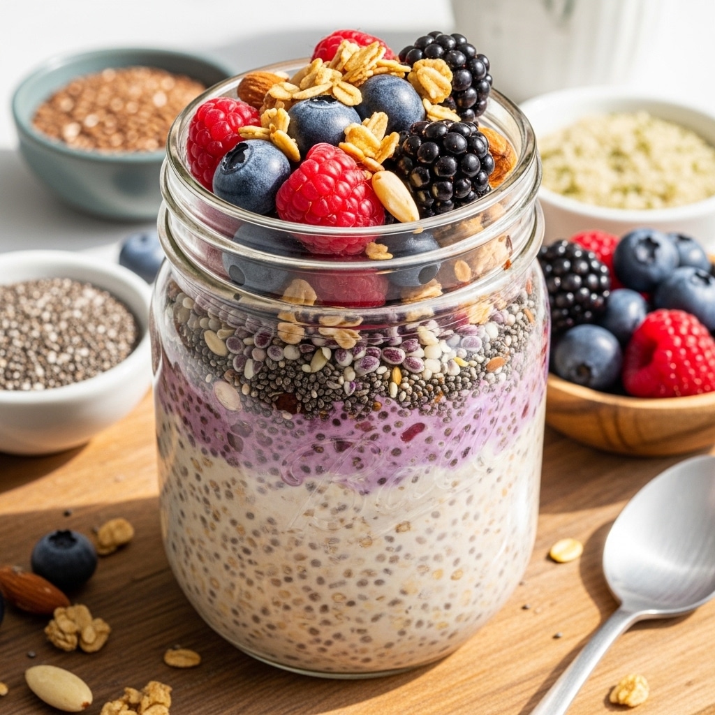 High Fiber Gut Health Overnight Oats Recipe