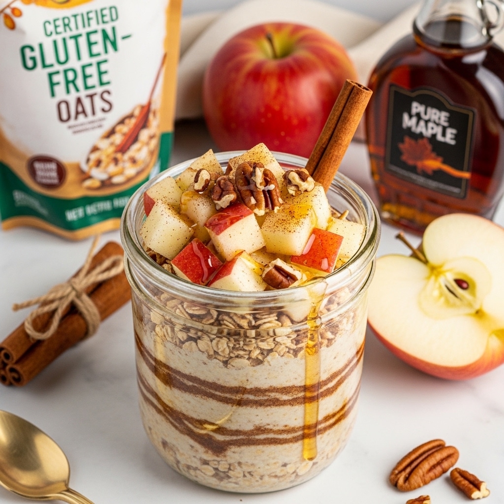 Apple Cinnamon Gluten Free Overnight Oats Recipe