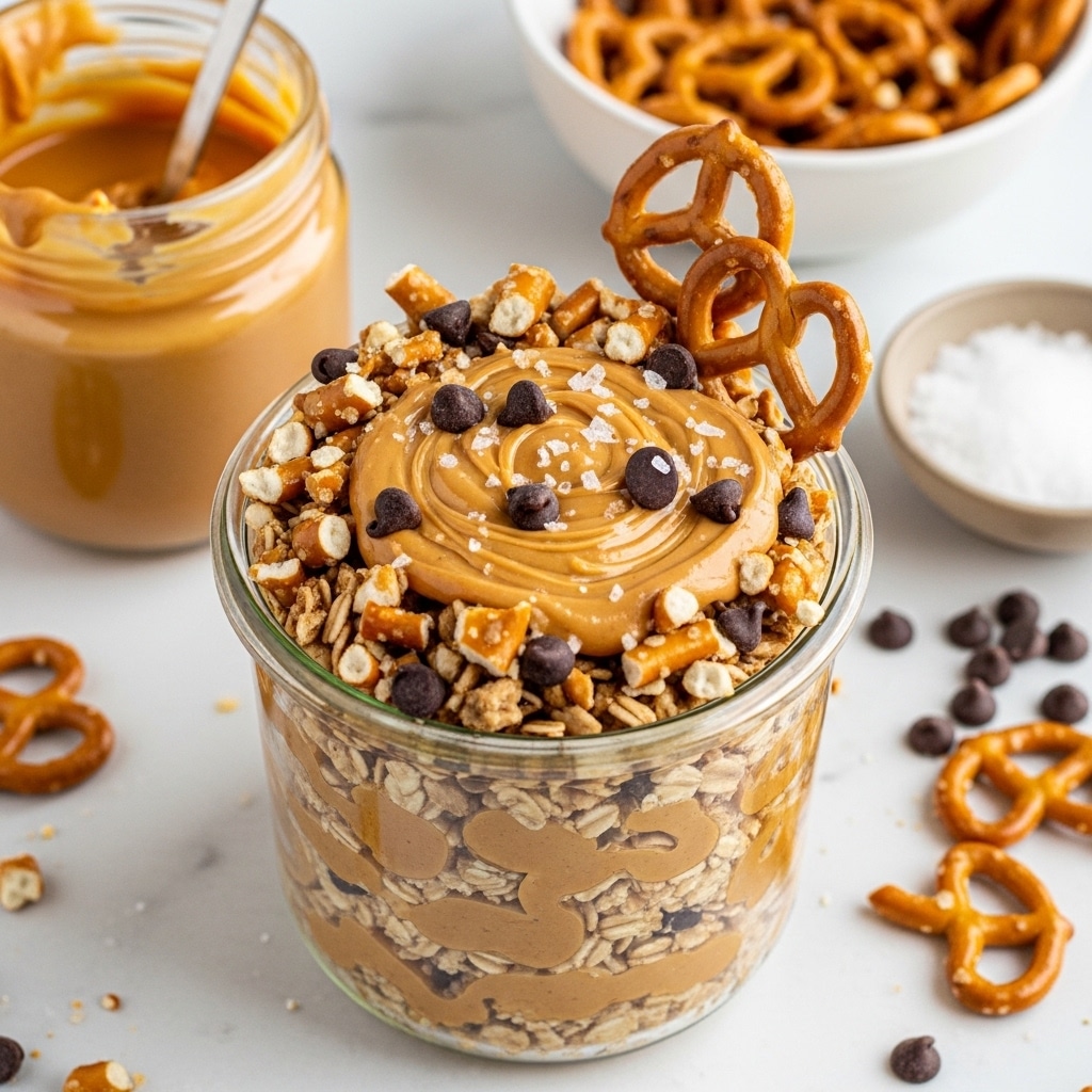 Peanut Butter Pretzel Overnight Oats Recipe