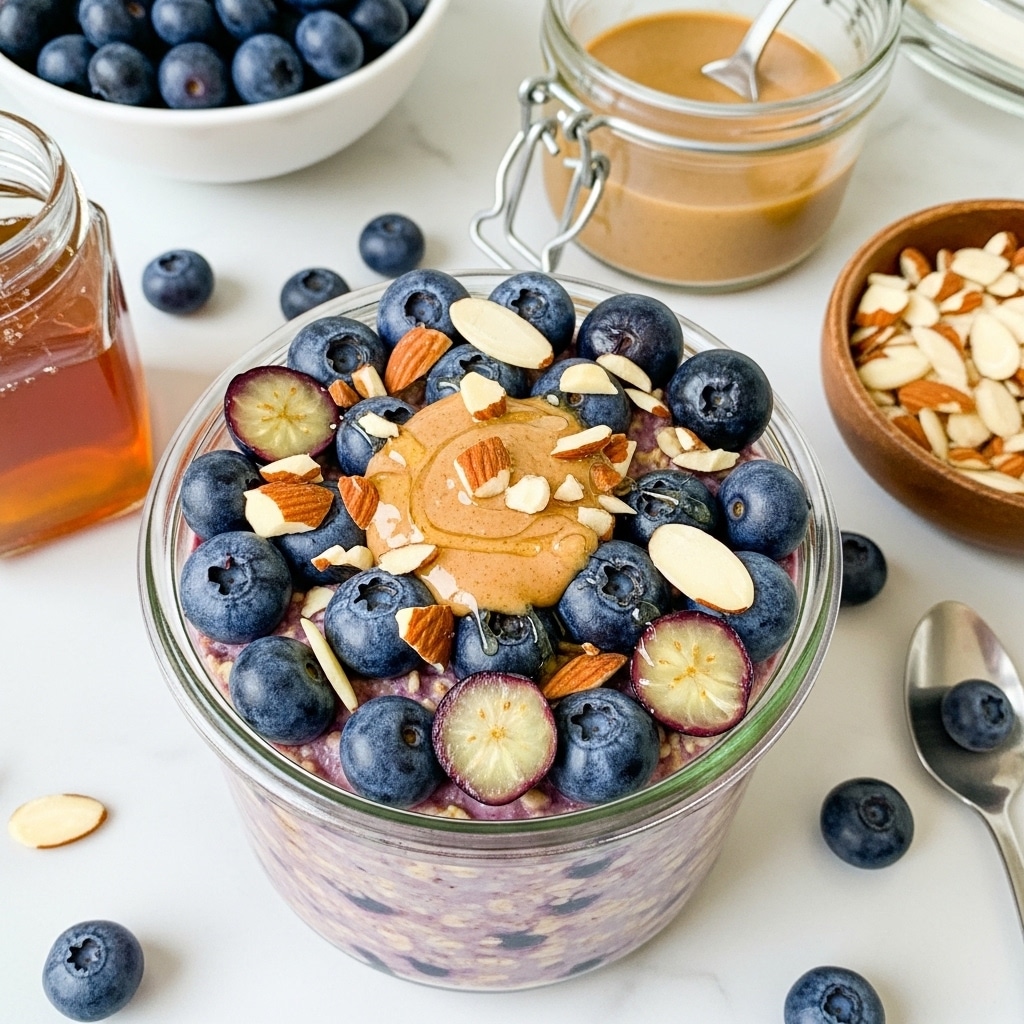 Blueberry Almond Overnight Oats Recipe