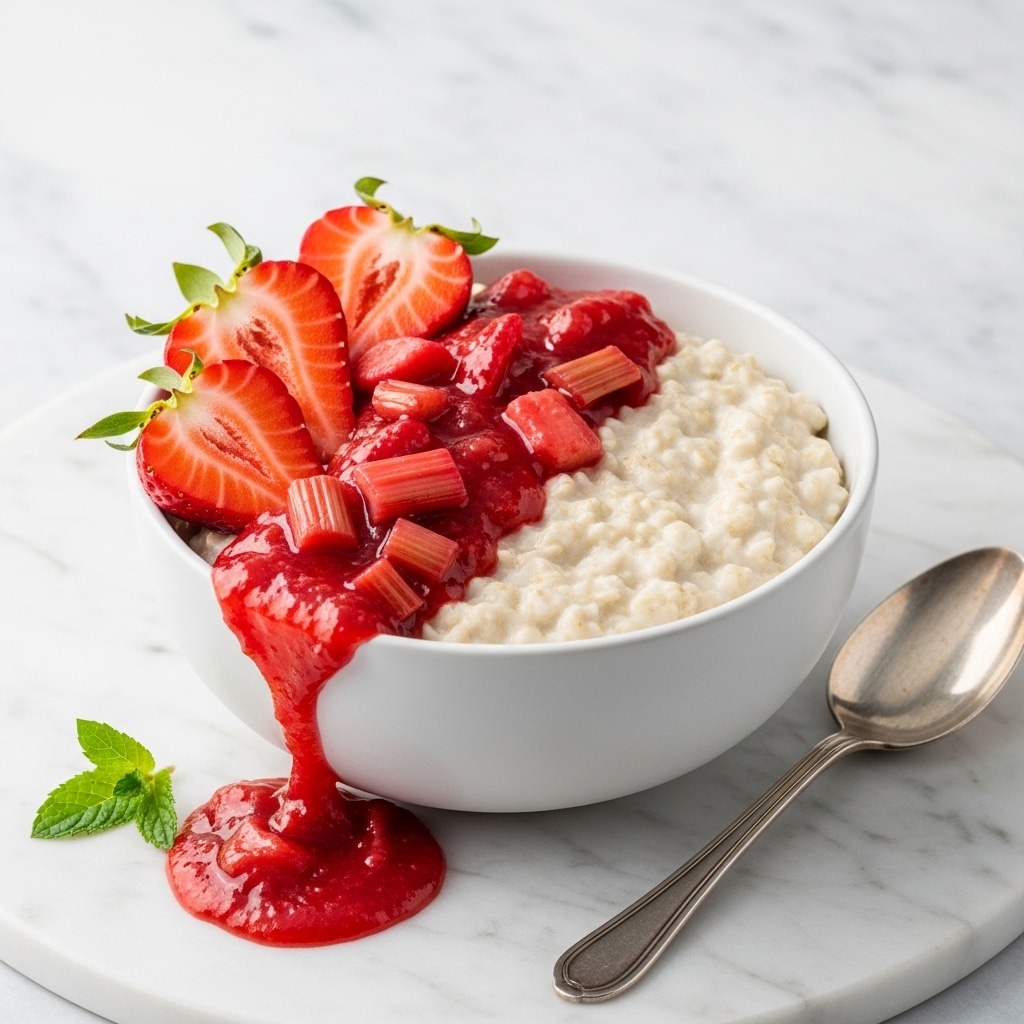 Strawberry Rhubarb Overnight Oats Recipe