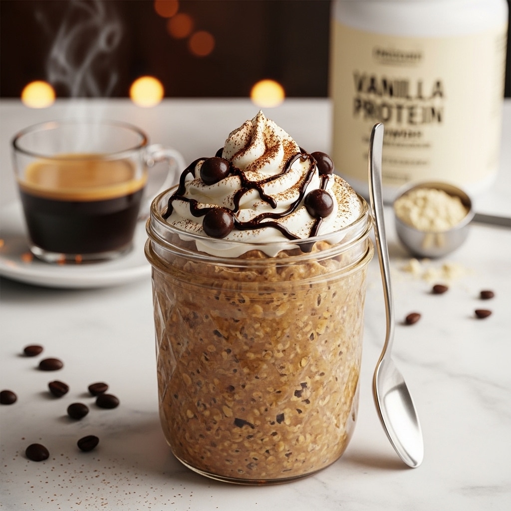Creamy Coffee Protein Overnight Oats Recipe