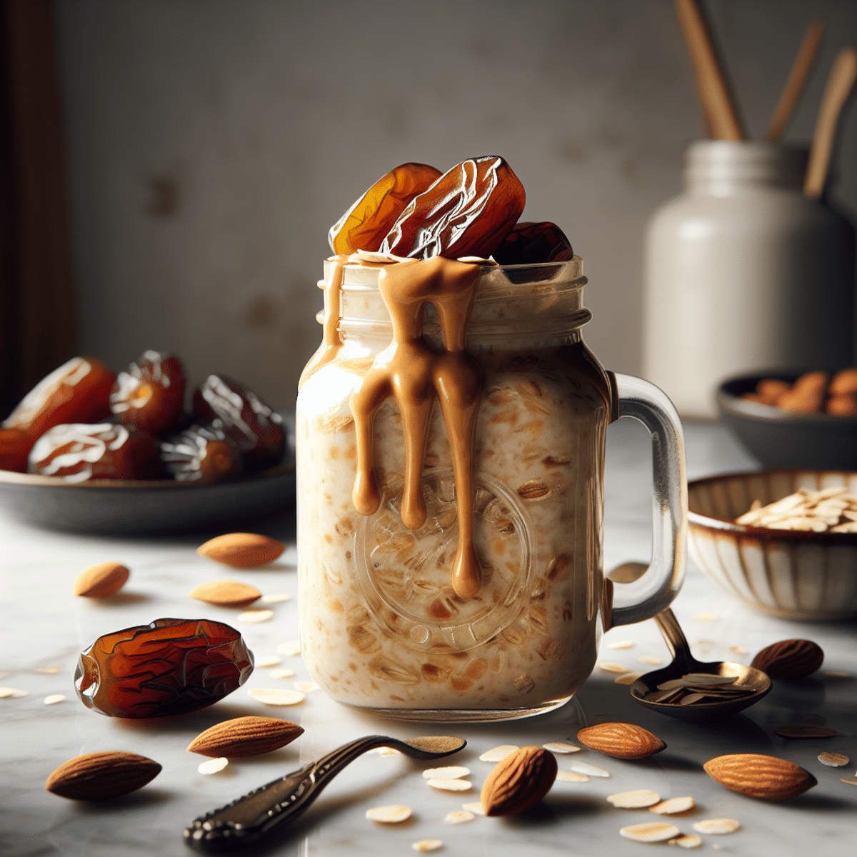 Date & Almond Butter Overnight Oats: Effortless Morning Fuel