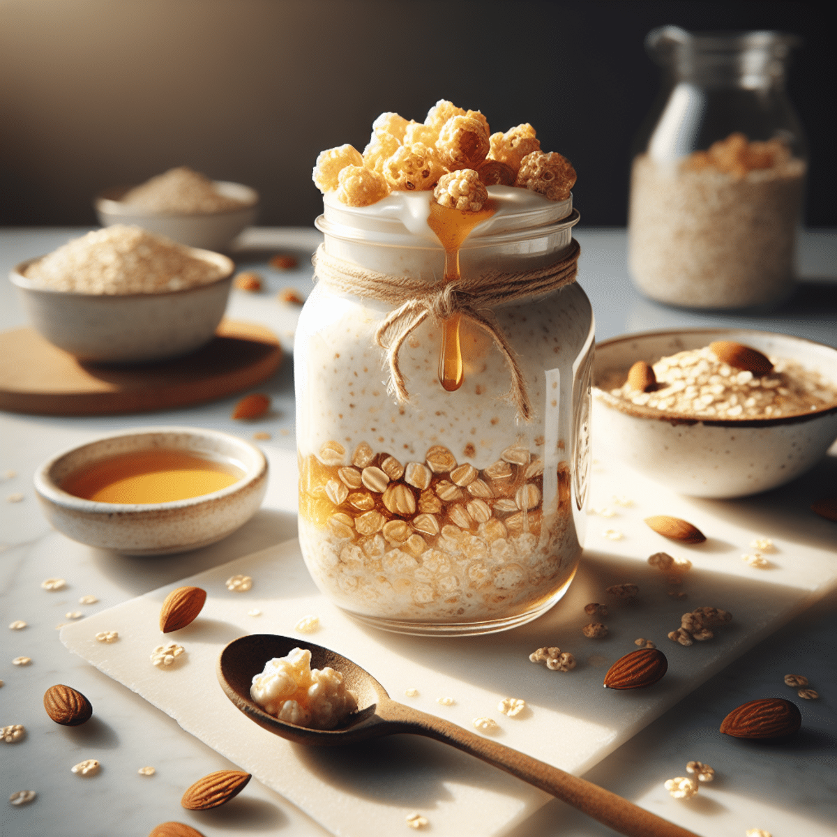 Crunchy Quinoa Protein Overnight Oats Recipe