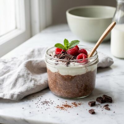 Best Chocolate Chia Overnight Oats with Greek Yogurt Recipe